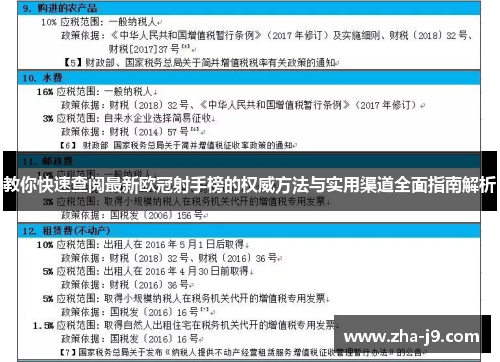 教你快速查阅最新欧冠射手榜的权威方法与实用渠道全面指南解析 教你快速查阅最新欧冠射手榜的权威方法与实用渠道全面指南解析